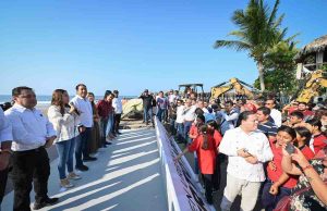 Eduardo Ramírez encabeza banderazo de inicio de la obra de mejoramiento de la imagen urbana y turística de Puerto Arista