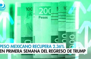 Peso mexicano recupera 2.36% en primera semana del regreso de Trump