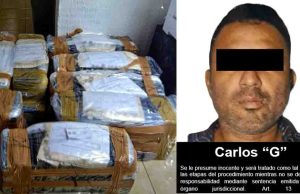 Transportaba 220 kilos de cocaína; ya fue consignado por la FGR